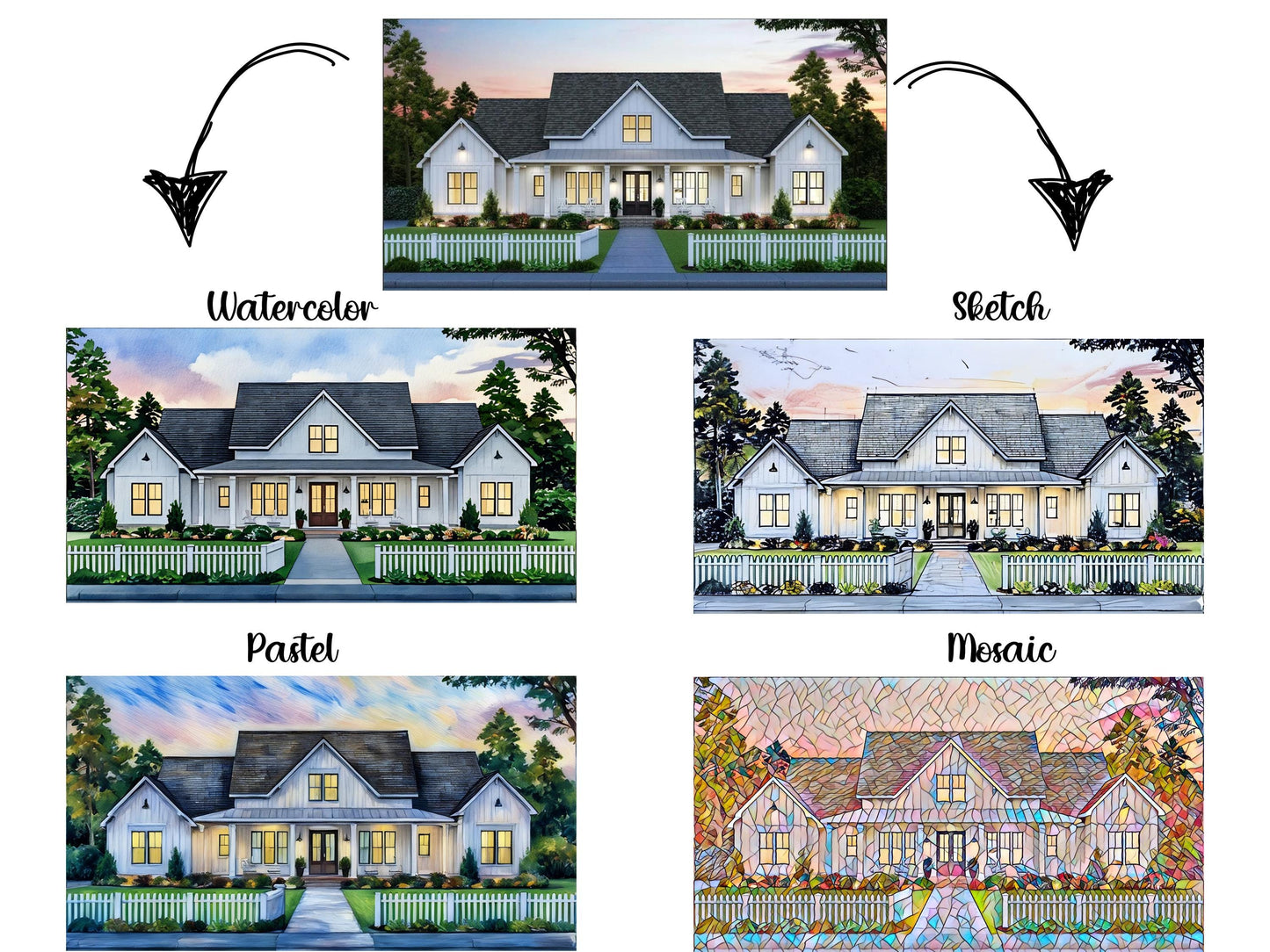 Home portrait, house painting, housewarming gift, our first home sign, home sweet home sign, watercolor home, house portrait, realtor gift