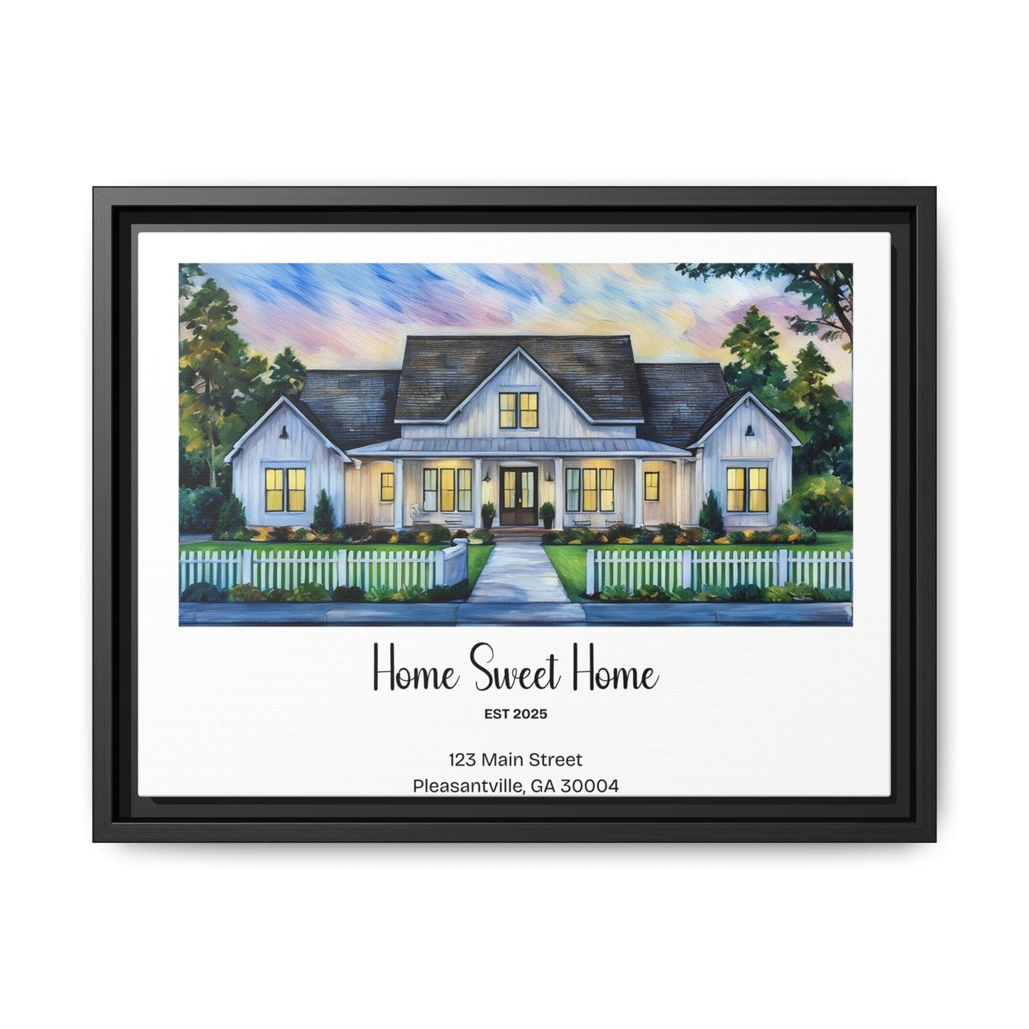 Home portrait, house painting, housewarming gift, our first home sign, home sweet home sign, watercolor home, house portrait, realtor gift
