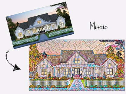 Home portrait, house painting, housewarming gift, our first home sign, home sweet home sign, watercolor home, house portrait, realtor gift